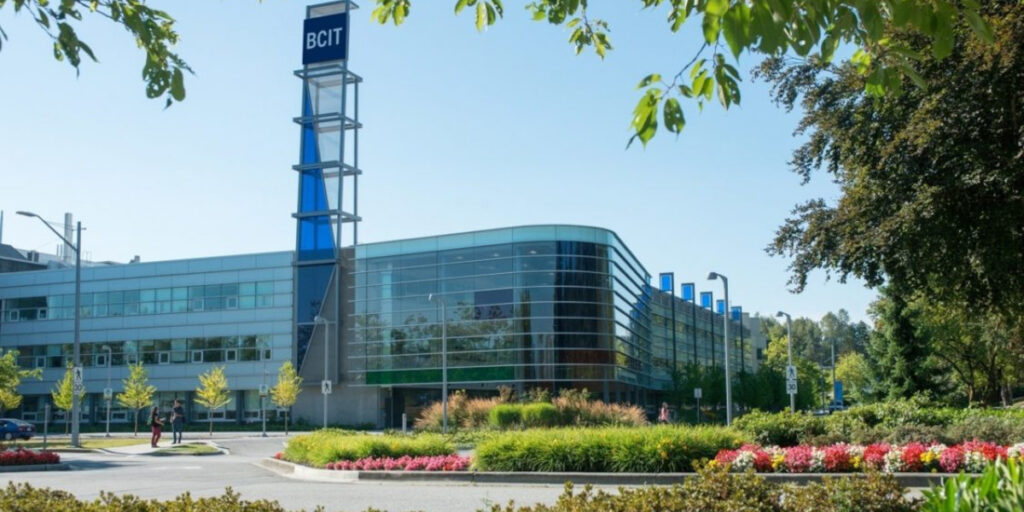 BCIT Burnaby campus in spring.