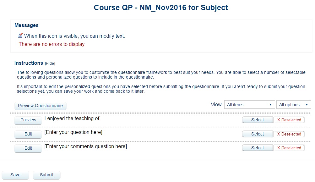 ExBlue Landing Page for a course