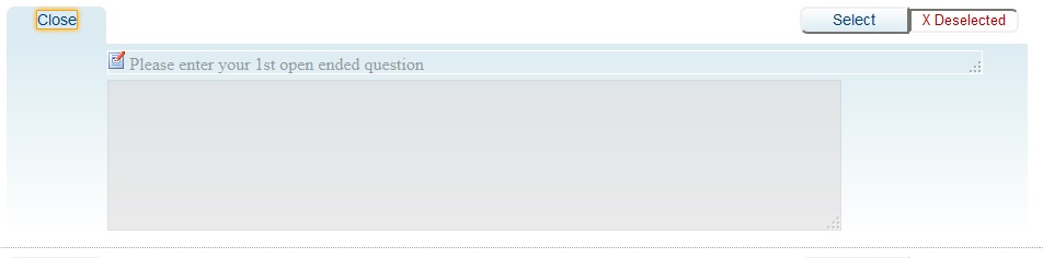 Expanded open ended question field