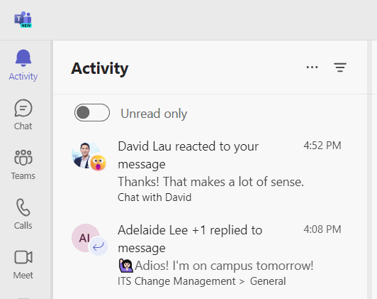 animated recording showing clicking on filter icon at top right of feed, searching for the word thanks, and filtering by replies