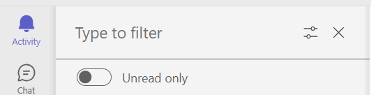 animated demo of turning the unread only toggle on and off