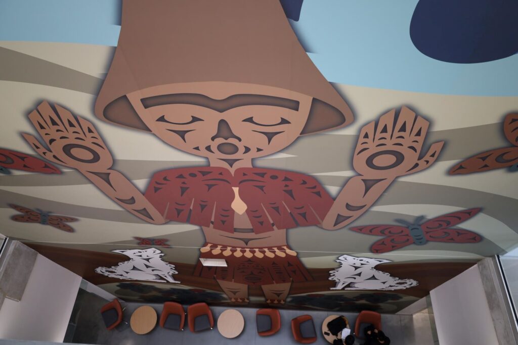 Detail from the Salish Sea mural in the Health Sciences Centre (Chase Gray)