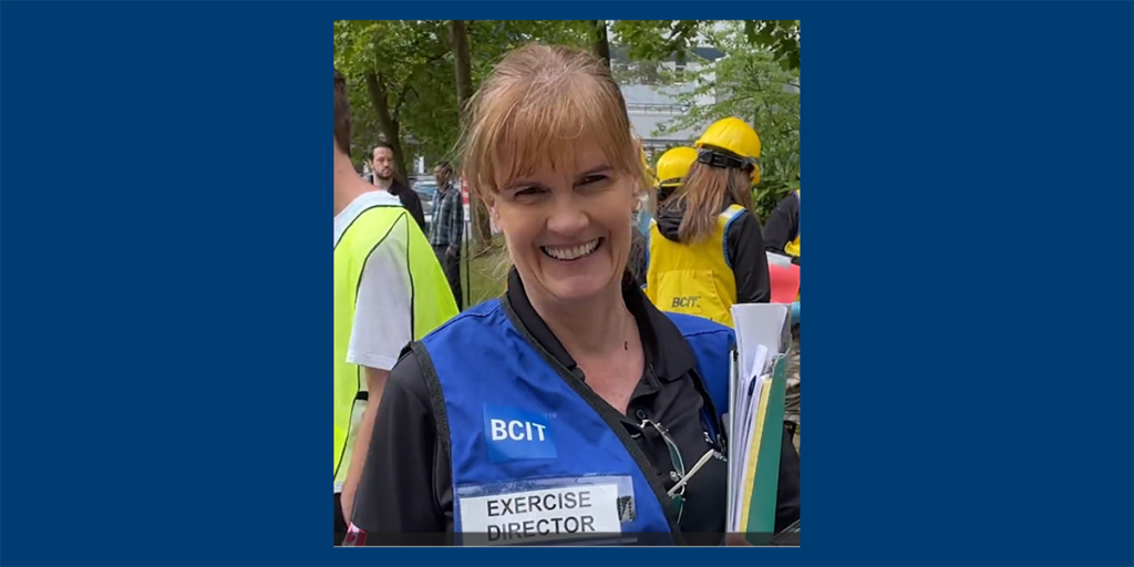 Sharon in safety vest