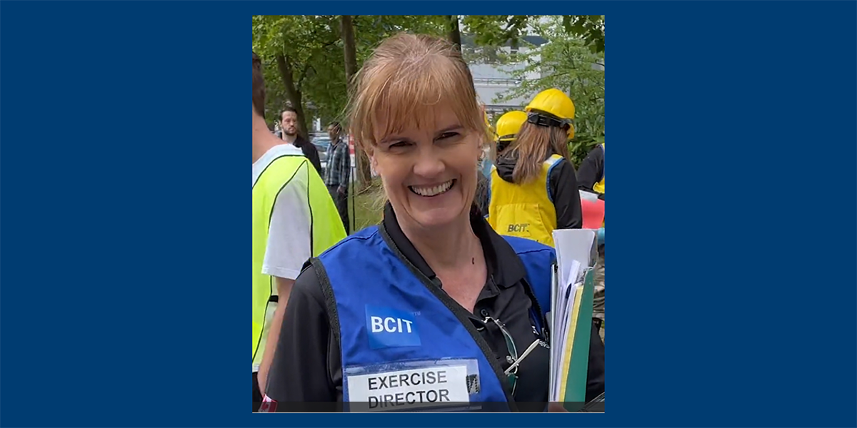 Sharon in safety vest
