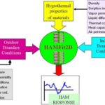 Flowchart explaining the inputs for the hygrothermal simulation tool HAMFit