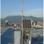On-site rooftop weather station with temperature, relative humidity, rain, wind-speed, wind-direction and global solar radiation sensors.