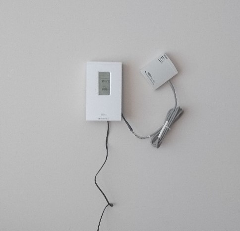 Relative Humidity Logger installed on a wall