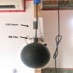 Close-up of CO2, RH, and temperature sensors
