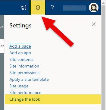 SharePoint Setting and Change the look
