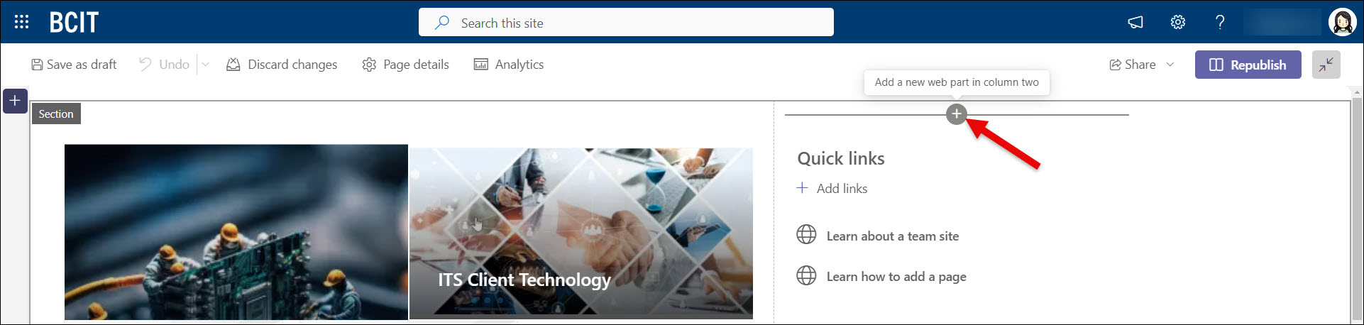 SharePoint Document Library web part click +