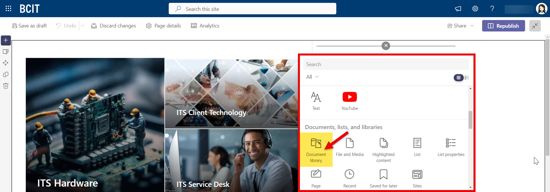 SharePoint Document Library click web part saying Document Library