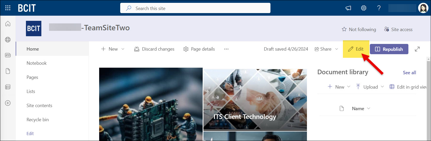 SharePoint Edit button to start Web part