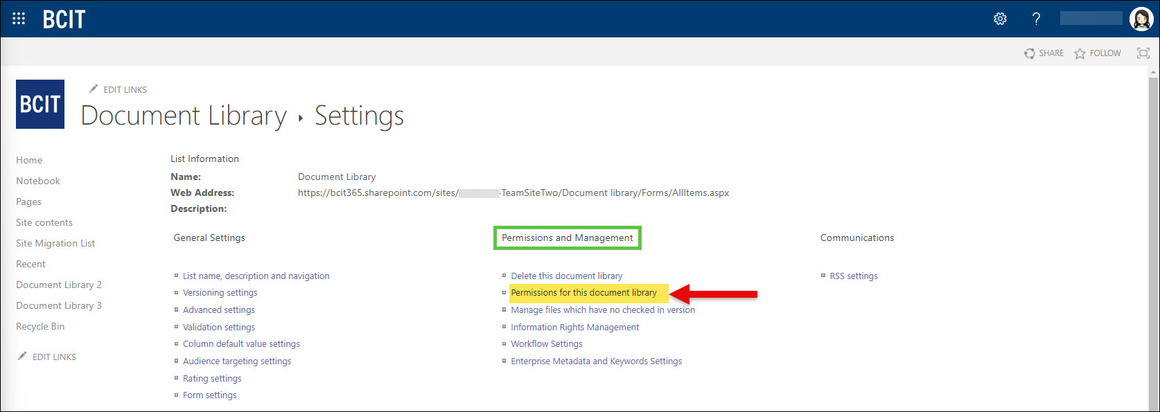 SharePoint Document Library Permissions and Management 