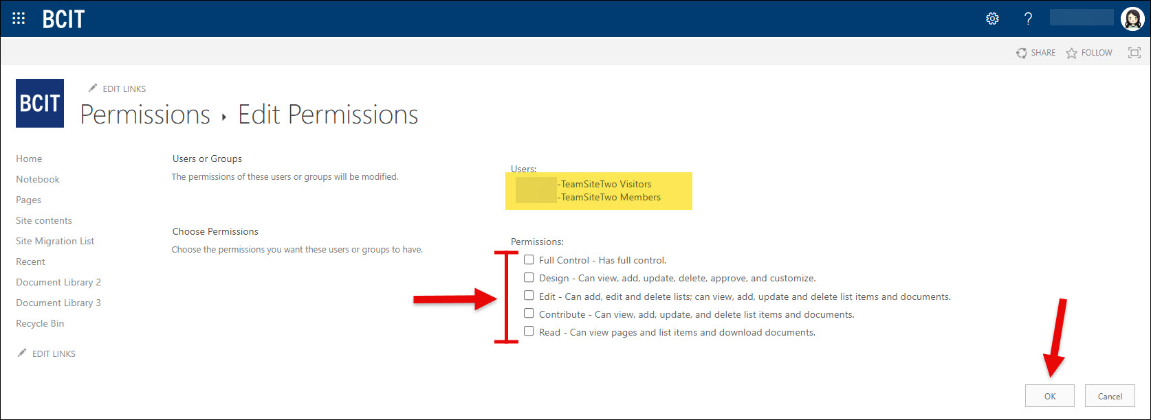 SharePoint Document Library Edit Permissions
