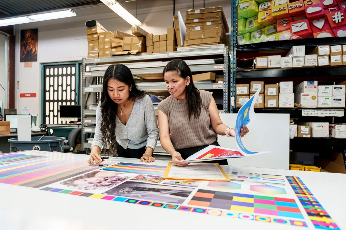 BCIT Graphic Communication Co-op students get on-the-job experience at a commercial printing company.