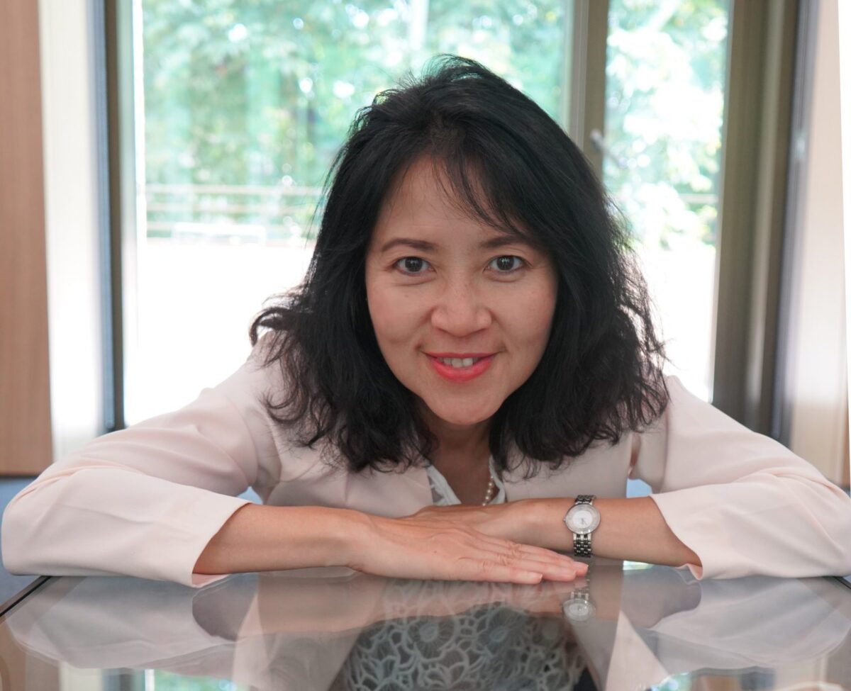 Close-up shot of Joanna Tong.