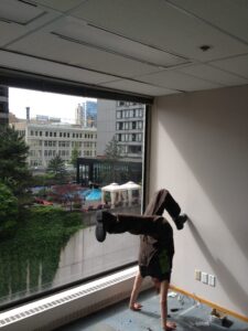 Anna showcasing her handstand.