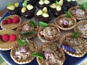 Some baking with foraged and home-grown berries