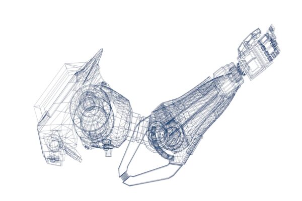 Robotic Arm Design Concept Architect Blueprint
