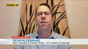Dr. Dean Hildebrand, Dean, School of Computing and Academic Studies, on CTV National News