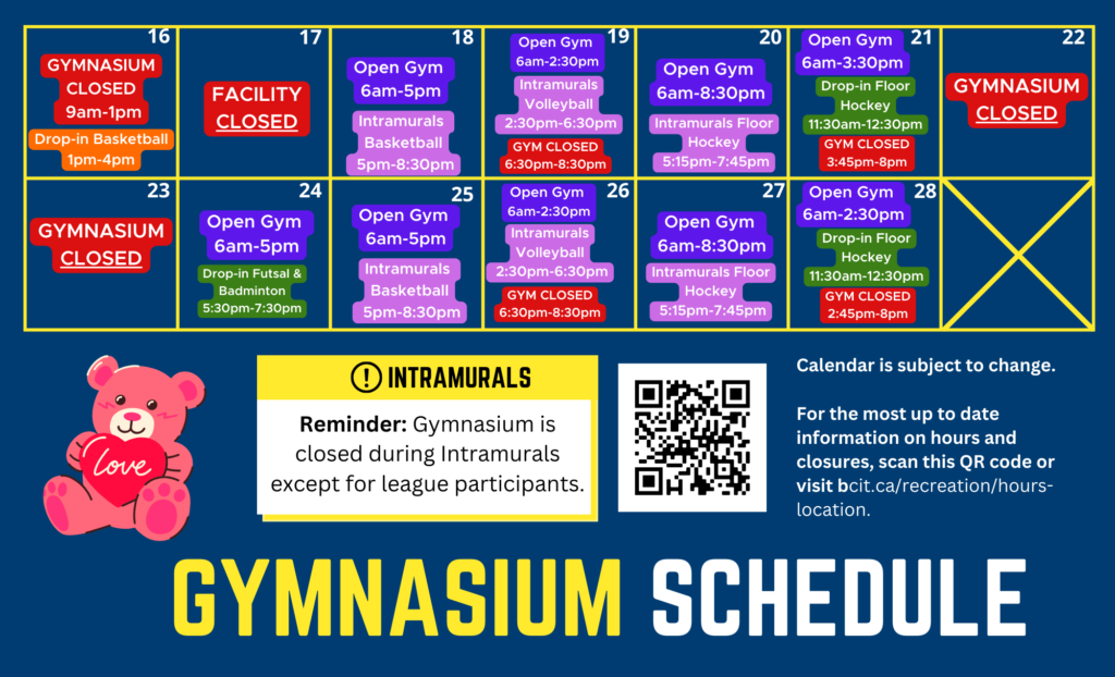Hours & Location - BCIT