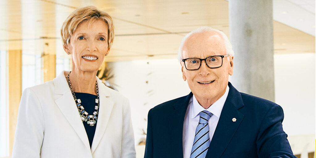 BCIT President Kathy Kinloch and INSPIRE Campaign Chair David Podmore