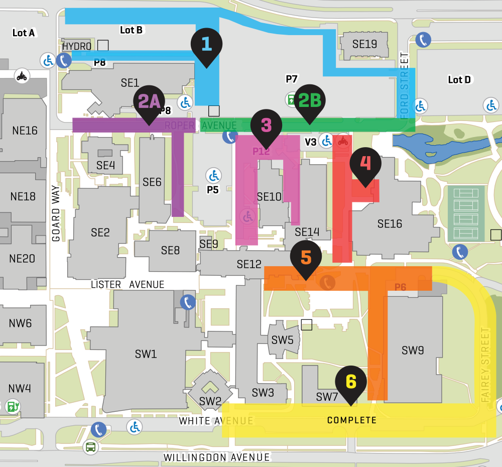 South Campus Infrastructure project map