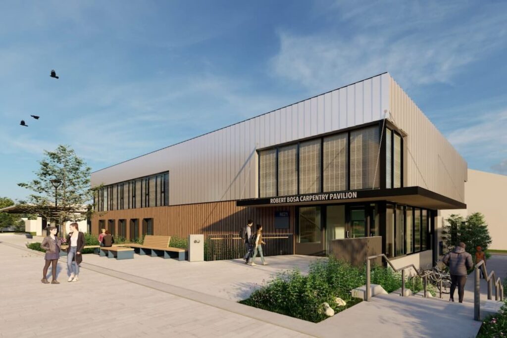 Artist rendering of the BCIT Robert Bosa Carpentry Pavilion