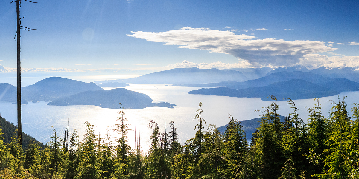 The View From Bowen Lookout towards Howe Sound.