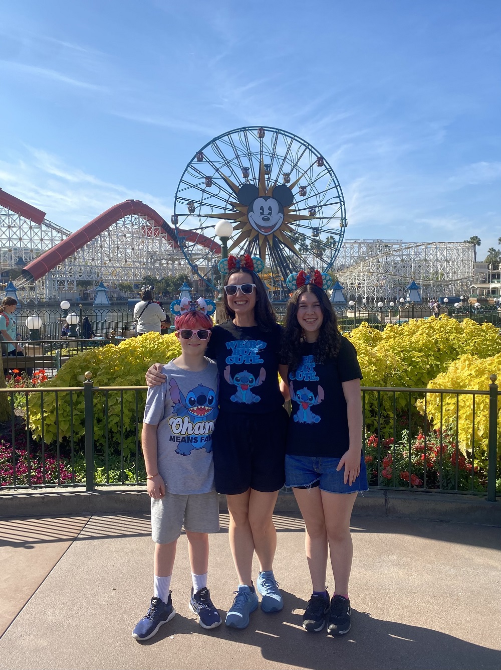 Morgan with her children at Disneyland.