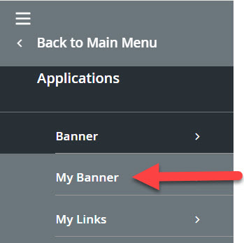 Screenshot Banner menu panel and selecting My Banner