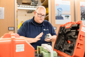 Ron in action in his role at BCIT as Inventory Management Coordinator in the Geomatics department.