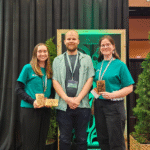 Justin with students at the First Nations Forestry Conference