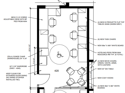 SE12-420 Furniture Layout plan