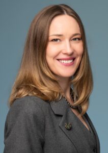Portrait Viktoriia Kovalova in business attire