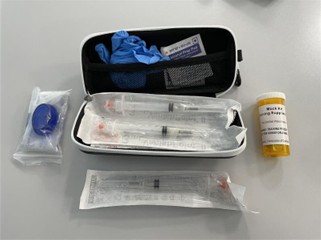 Intramuscular naloxone kit