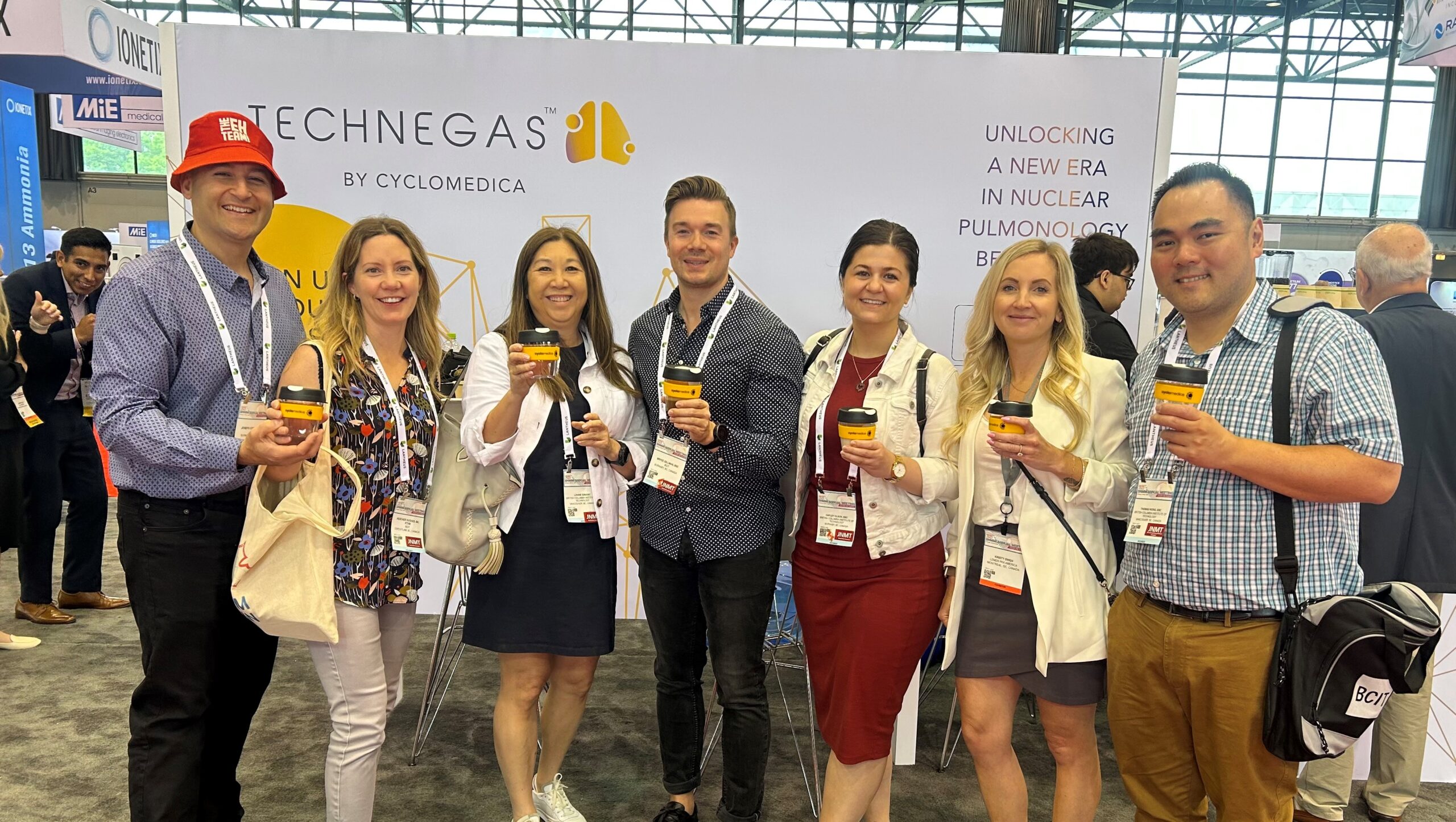 Thomas with colleagues at the 2023 Society of Nuclear Medicine and Molecular Imaging annual meeting in Chicago.