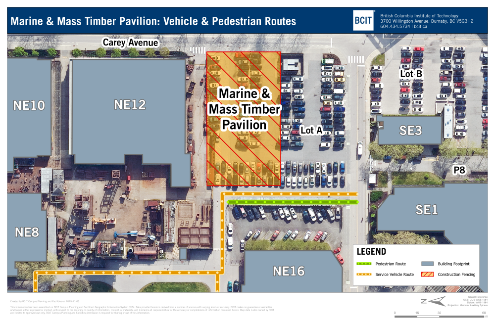 Construction Map - Marine and Mass Timber Pavilion