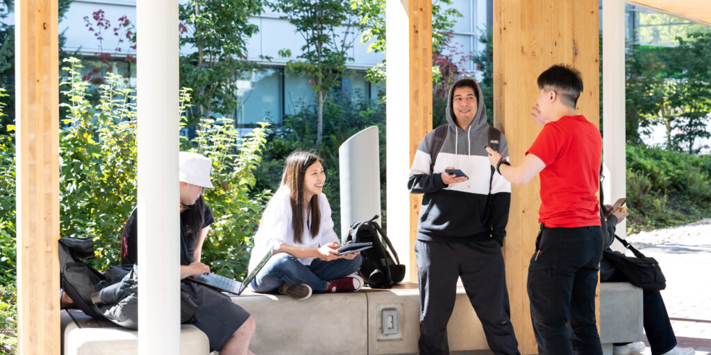 BCIT students on campus