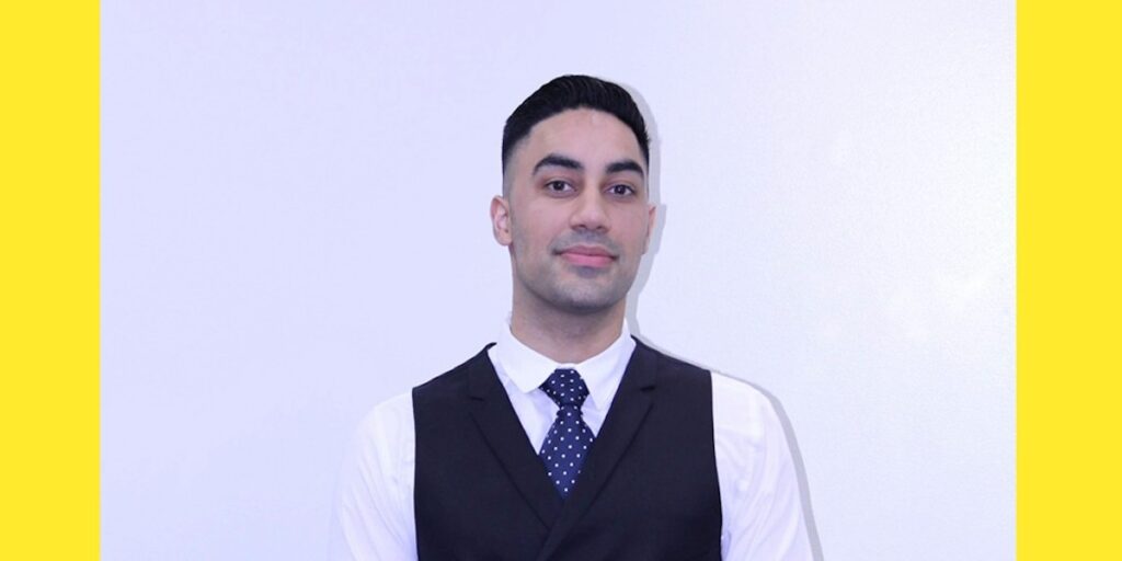 CIT Grad Jap Johal in a vest and tie