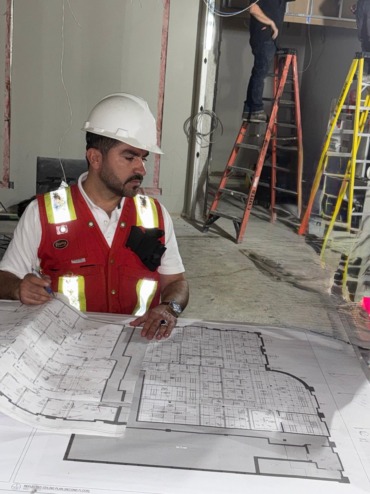 Hameed Khan at a construction site