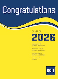 2026 BCIT Convocation ceremonies program cover