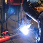 Student practicing in our Youth Welding Camp.