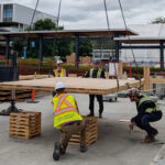 Peter Boeckeler from Kalesnikoff delivering a guest lecture on mass timber connections as part of the practiucm.
