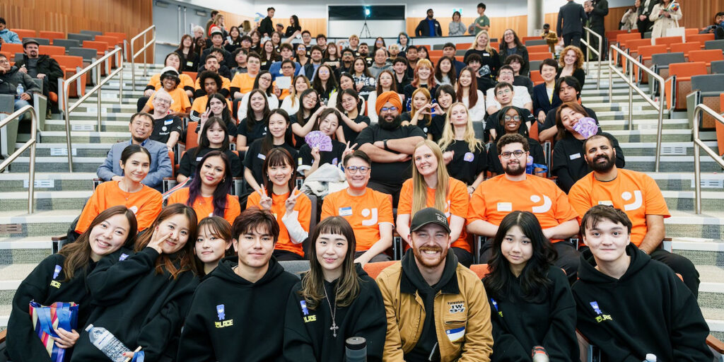 BCIT students sit inside an auditorium