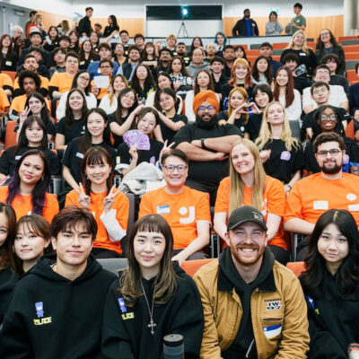 BCIT students sit inside an auditorium