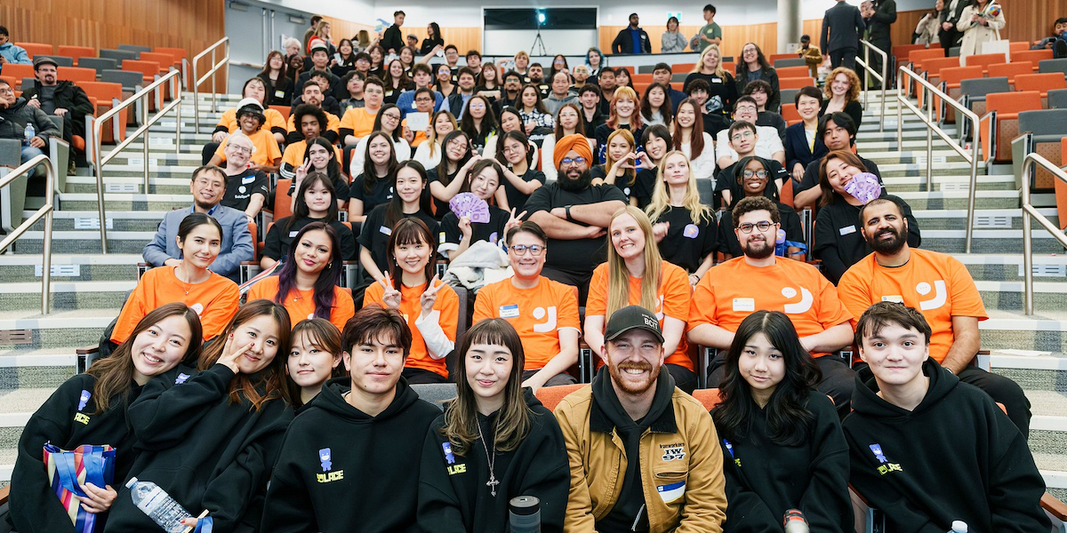 BCIT students sit inside an auditorium