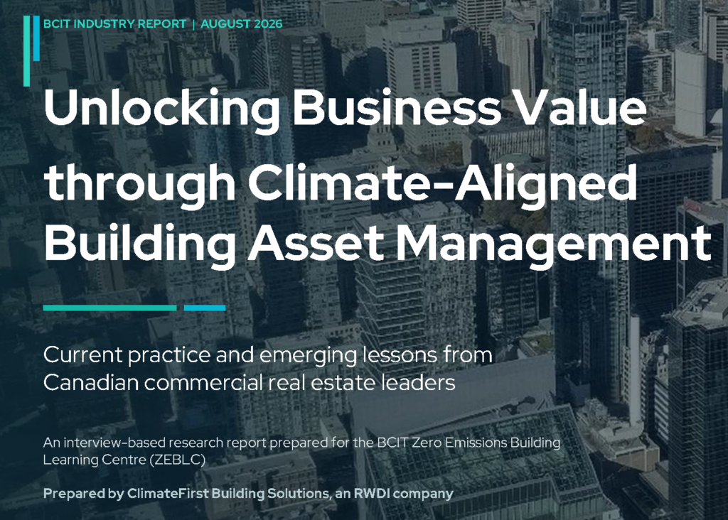 Cover page - industry report - Unlocking Business value of climate-aligned Building Asset Management